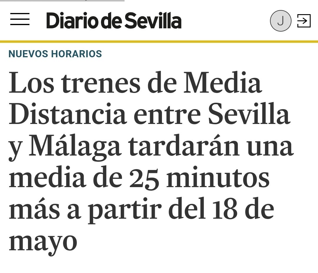 Ya se tarda más en un Media Distancia Sevilla - Málaga que en ir a Madrid. Porque que nos movamos dentro de Andalucía no le importa a NADIE en el gobierno de Madrid. Se llama centralismo. Y se cura con Andalucismo.