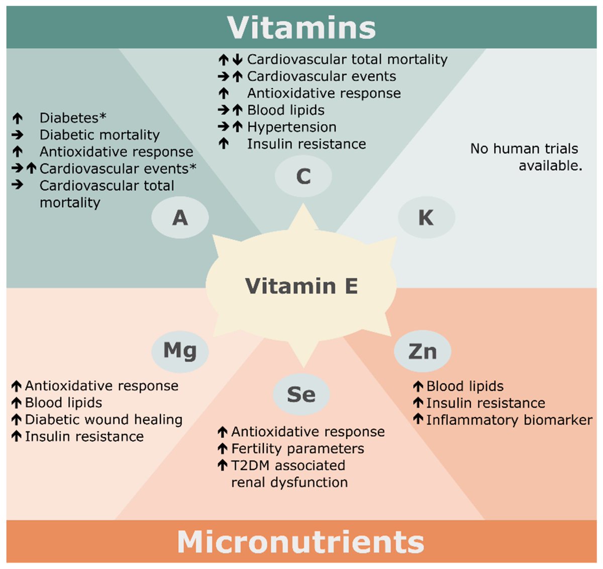 Impact of the #dietary intake or the #supplementation of #vitaminE and other #micronutrients including #vitaminsA (including β-carotene), C, and K, as well as #zinc, #magnesium, and #selenium, on metabolic diseases.

mdpi.com/2076-3921/11/9…