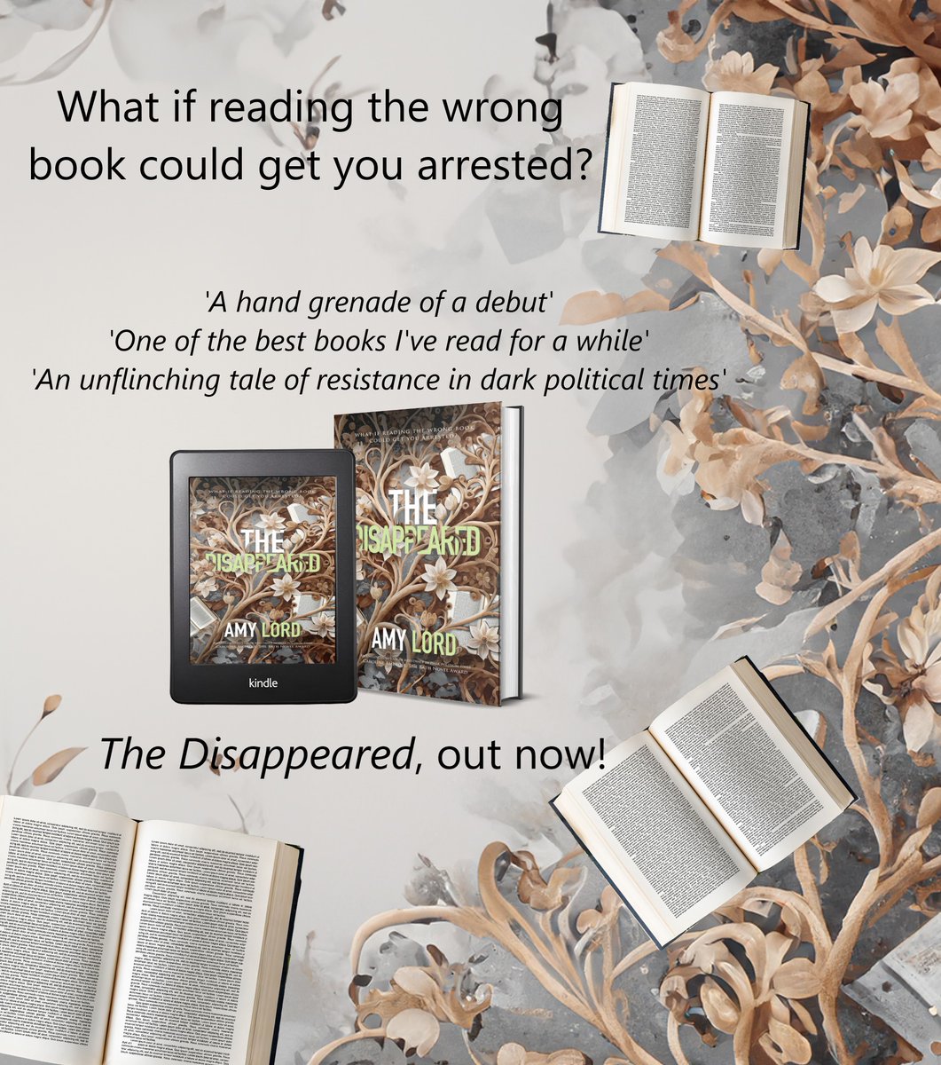 Happy publication day to Amy Lord! What if reading the wrong book could get you arrested? THE DISAPPEARED, set in a broken Britain, where teaching the wrong books will get you arrested, is out now! (Paperback released September) srlpublishing.co.uk/product/the-di…
