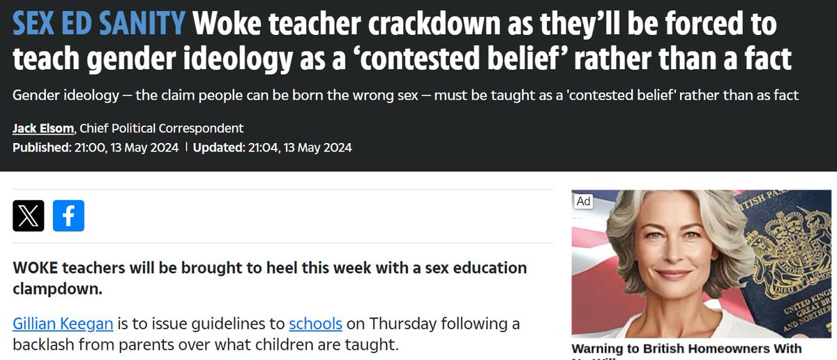 I see The Sun wants 'woke' teachers 'brought to heel,' like dogs I guess.