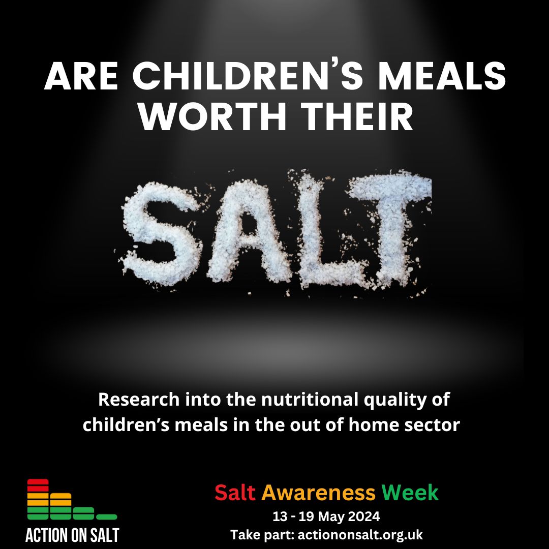 NEW report by @actiononsalt is shining a much needed spotlight on salt in the out of home sector, after 1 in 2 children’s meals are found to provide >50% of a child’s daily limit bit.ly/3ygn1Zz 🧵