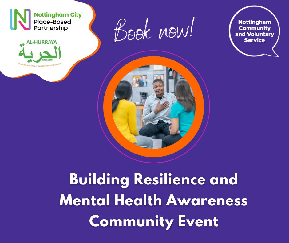 Join us for a free event with Al-Hurraya! Learn about mental health services and gain tools for your wellbeing. 📅 June 6, 2024 📍 The Indian Community Centre, Nottingham ⏰ 9:30am registration, 10am start, 3pm end 🔗 Book and find out more: buff.ly/3ygCf0F