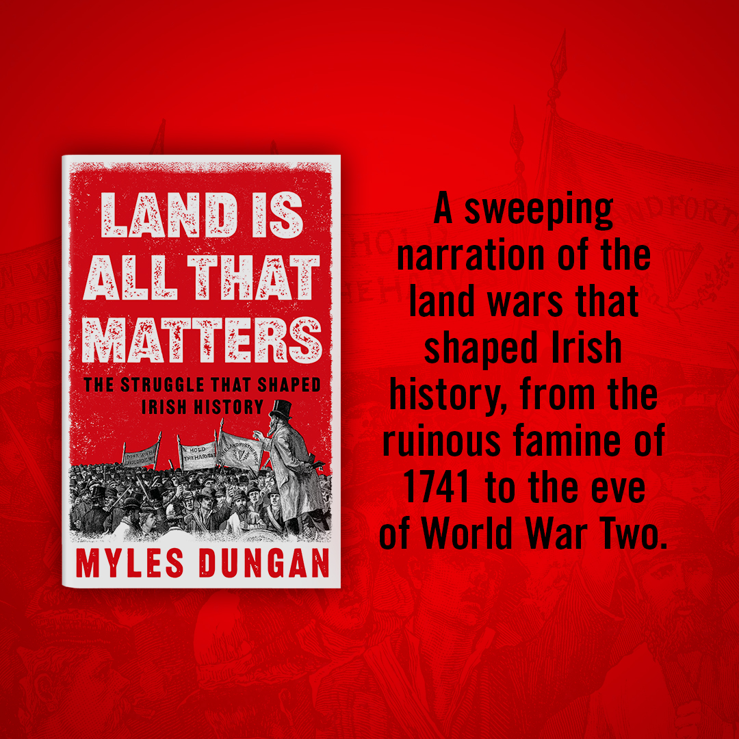 'Writing with a sardonic and stylish wit, Myles Dungan gets to the heart of the Irish obsession with land' PAUL BEW #LandIsAllThatMatters by @MylesDungan1 is the sweeping story of the agrarian revolution that shaped modern Ireland, out now 🍃 bit.ly/4cZG4a5