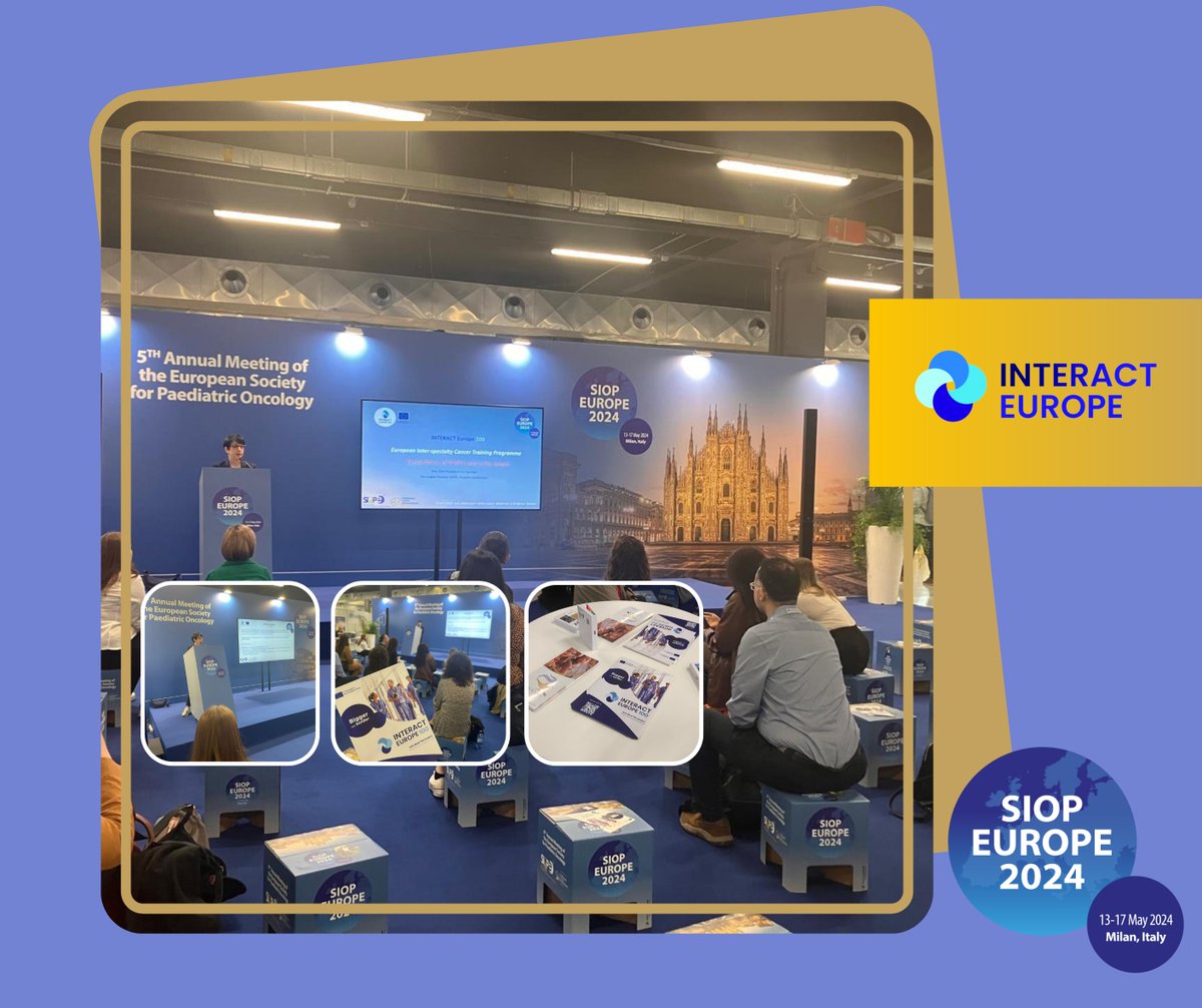 SIOPEurope's tweet photo. Day2️⃣of #SIOPEurope2024 & our #ProjectInTheSpotlight session with #INTERACTEUROPE100 project!
Special thank you to Mariangela Fiorente for delivering an insightful presentation.
ℹ️ https://t.co/tkXR0bStZY https://t.co/CQf6myI84x