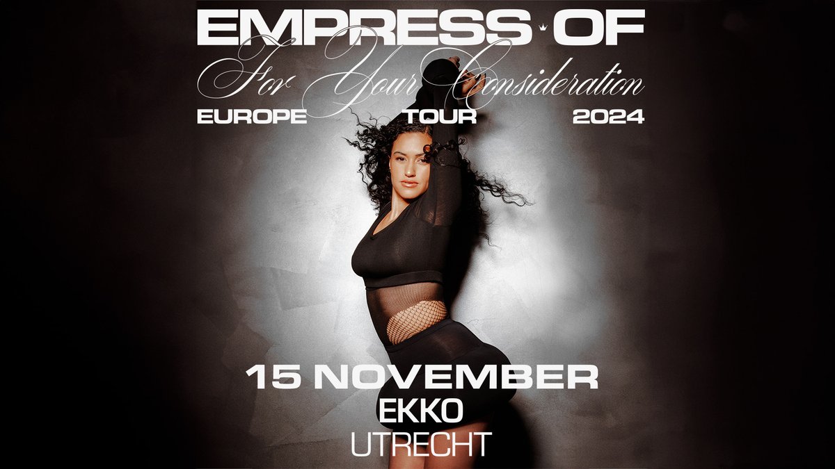 Net bevestigd: op vrijdag 14 november staat de Hondurees-Amerikaanse artiest Empress Of in EKKO. Met haar prikkelende mix van dansbare synth-pop en gevoelige zang zal Lorely Rodriguez de zaal in beweging brengen. Tickets & info via: ekko.nl/event/empress-…