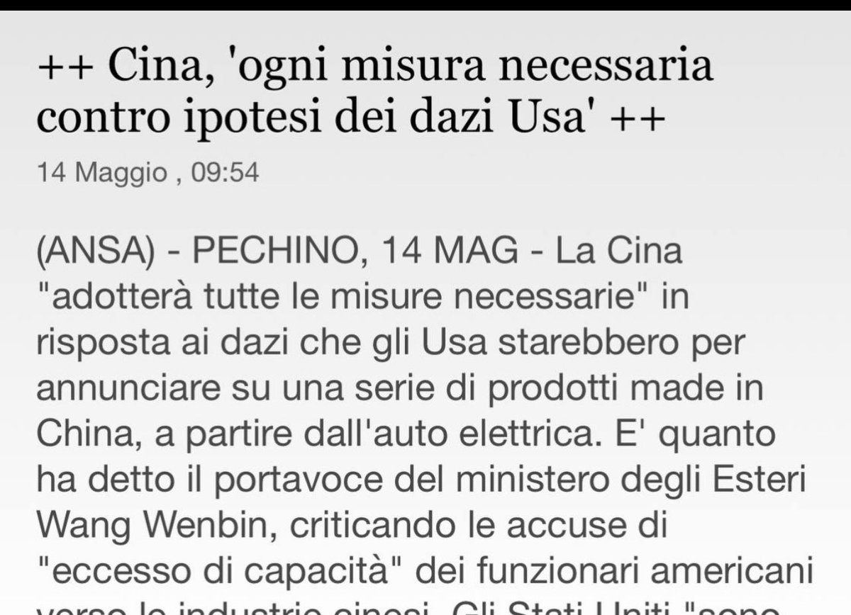 Occhio alle commodities che potrebbero essere oggetto di ritorsione da parte di Pechino