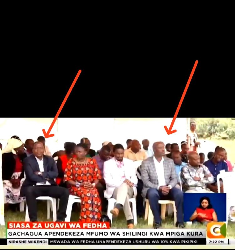 Kiunjuri was attacking the DEPUTY President in that video. He is a hired gun without bullets. Where were the BULLETS? Well... here, seated next to him, WAITING their turn to load him. 2027, kuna watu wanakula home hapa.