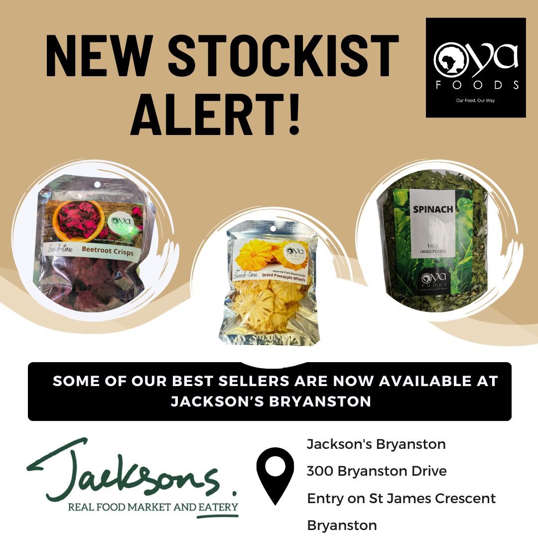 Exciting news! 🥳

Our products are now available at yet another amazing location😋

Head over to Jackson’s Bryanston today and bring home something special! 🛒🤤