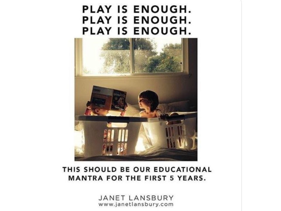 Play is enough! But how is play valued, and what are the implications for children and their educators when it is perceived as 'just playing'