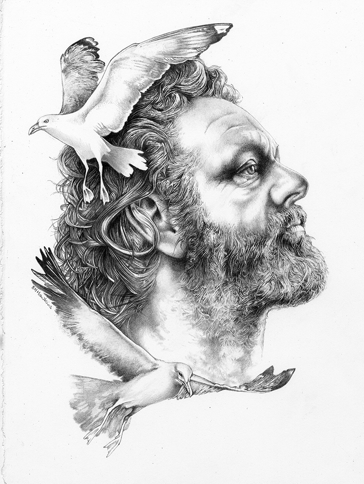 To celebrate #dylanday I'm sharing my drawing of @michaelsheen as First Voice in my #undermilkwood drawing collection. To make this book a reality pls consider supporting #kickstarter here. kickstarter.com/projects/thesh… @92ndStreetY @DTCSwansea @dylanthomprize
