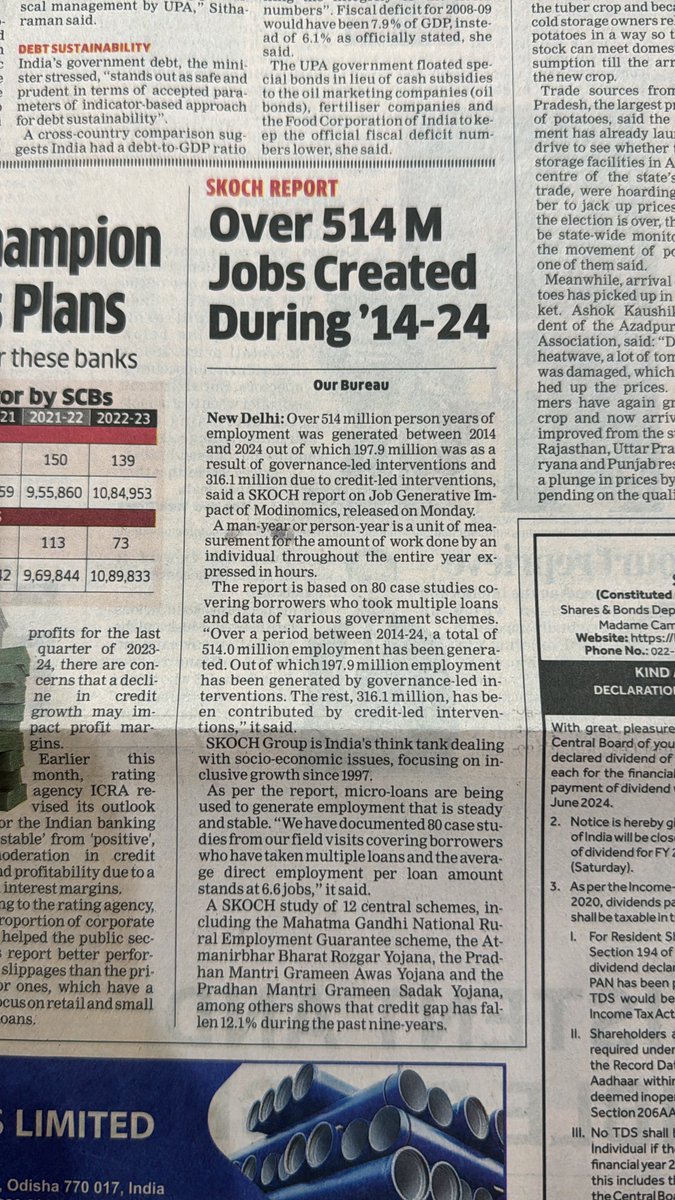 A massive 51 crore jobs has been created by the Modi govt between 2014-24 period. This is slap to those who keep asking about job creation.