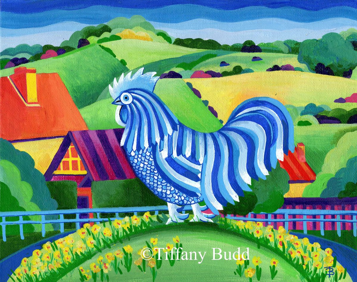 ‘The Dorking Cockerel and Box Hill’ 
21cm x 25cm. Acrylic on board. Framed in white. Adding to my local scene collection.
This will also be available as cards and prints! 
#dorking #cockerel #boxhill #mhhsbd #earlybiz @HelloDorking @VisitSurrey

tiffanybudd.bigcartel.com/product/dorkin…