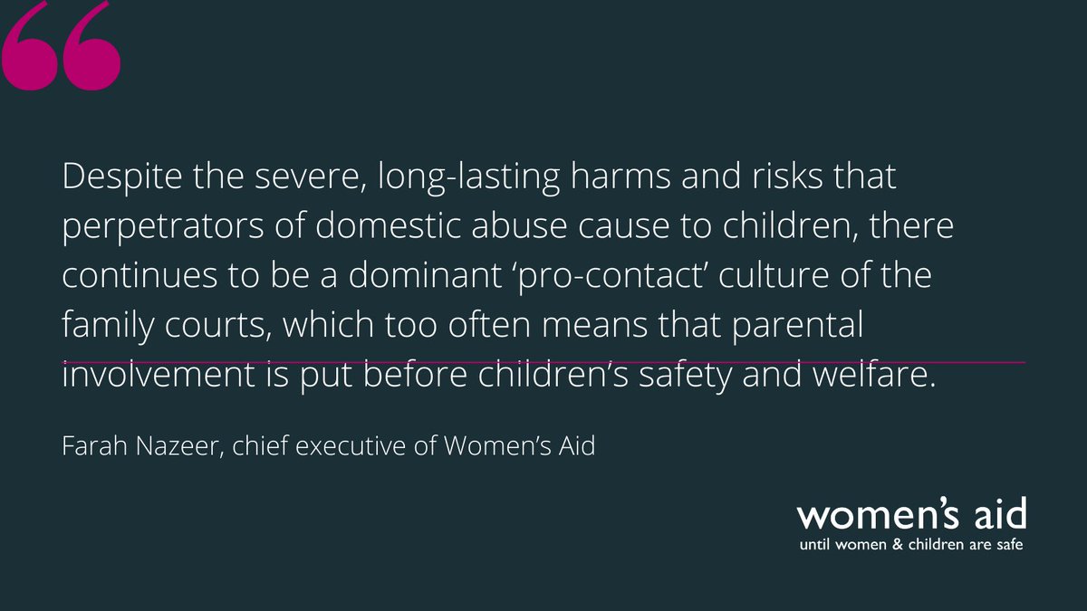 We have been calling on the Government to reverse the presumption of parental contact in cases involving domestic abuse, due to the severe, long-lasting harms and risks that perpetrators of domestic abuse cause to children. Read more at @tortoise: bit.ly/3wK5bxn