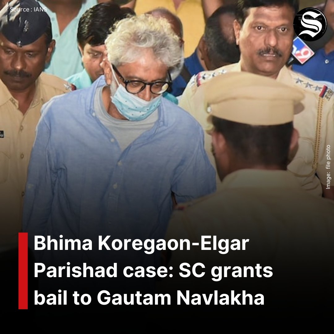 Observing that the completion of the trial would take “years and years”, a bench presided over by Justice M.M. Sundresh refused to extend the stay granted by the #BombayHighCourt on the implementation of the bail order.

#GautamNavlakha #TheStatesman #BhimaKoregaon #blastcase