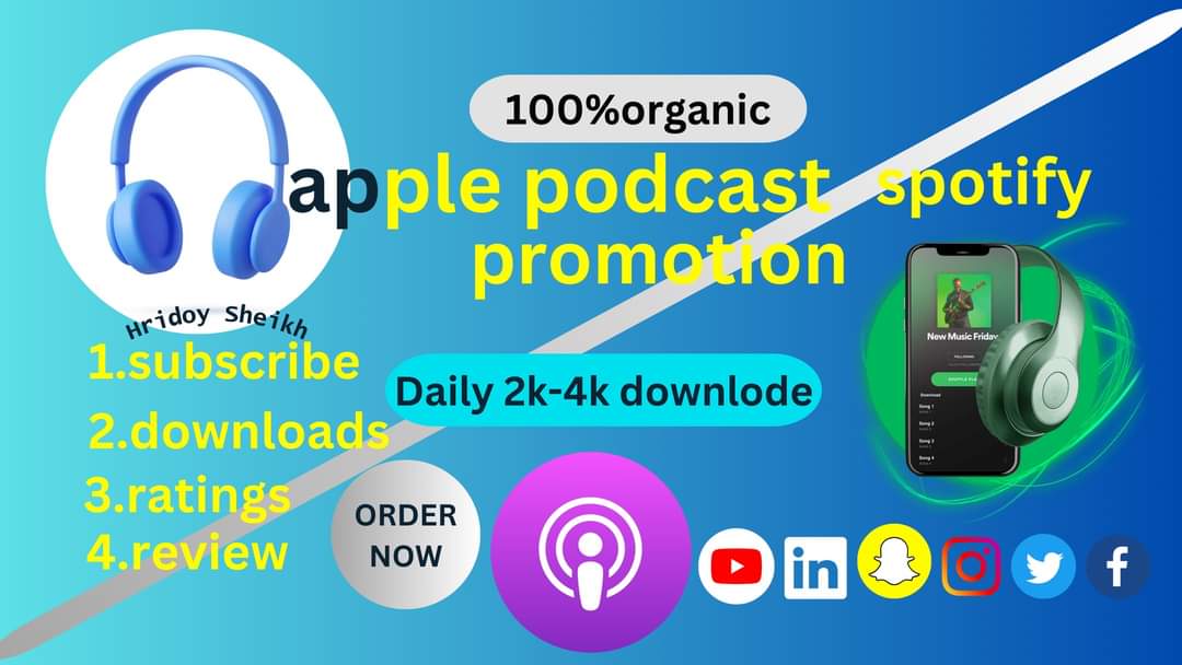 LeadCastPro's tweet image. Want to increase your podcast downloads and iTunes rank?
ORDER NOW UPWORK: cutt.ly/ree4QLgX

#podcasts #podcasting #Spotify #appleradio #AppleMusic #podcastmarketing #applepodcast #itunesrank #DOWNLOAD #podcast