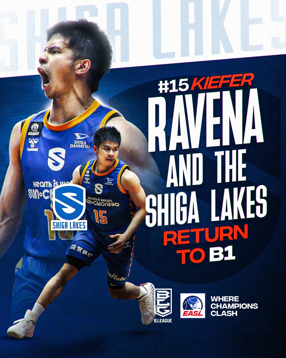 In case you missed it! @kieferravena and the @shigalakestars return to B1 of the B.LEAGUE. Show some love to this Filipino Asian Import as he reps his roots in this squad. #EASL #WhereChampionsClash #BLEAGUE