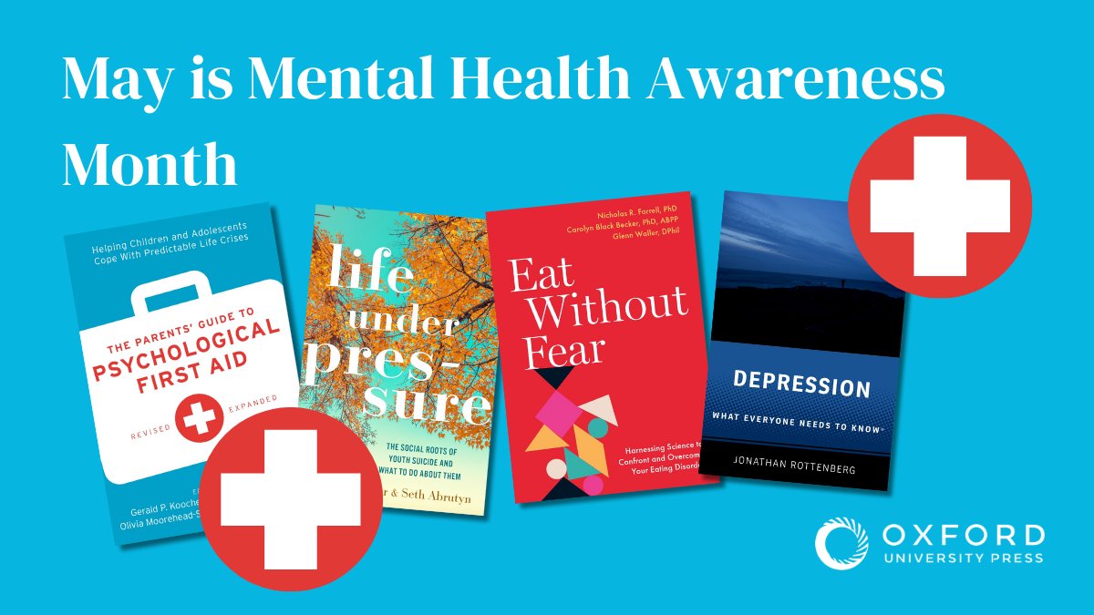 Oxford University Press publishes a wide range of titles on mental health, including how to help yourself and others.

Find our #MentalHealthAwarenessMonth list on @Bookshop_Org: oxford.ly/4bialiH