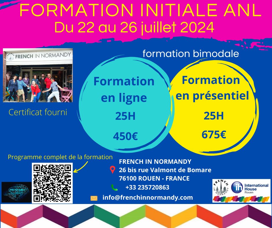 ENSEIGNEMENT DES LANGUES 
Pour découvrir et utiliser une approche didactique fondée sur les pratiques de terrain, soutenue par les neurosciences et les dernières avancées en didactique. Cette formation est faite pour vous !