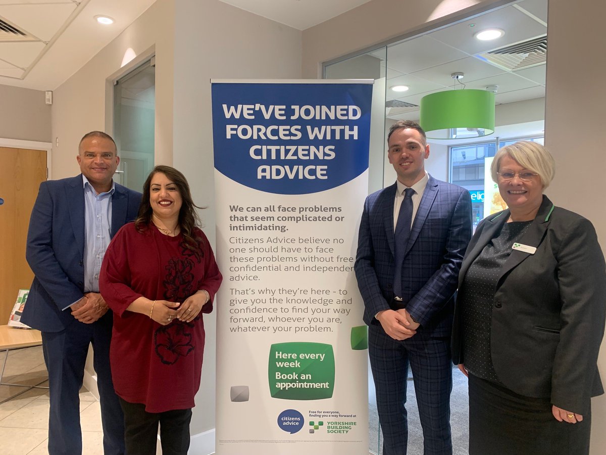 We recently shared news on the new Citizens Advice drop-ins available at the city centre Yorkshire Building Society branch. The response to the scheme has been great & the team recently had a visit from Naz Shah, MP. The drop-ins are on a Tuesday & booked by contacting the branch