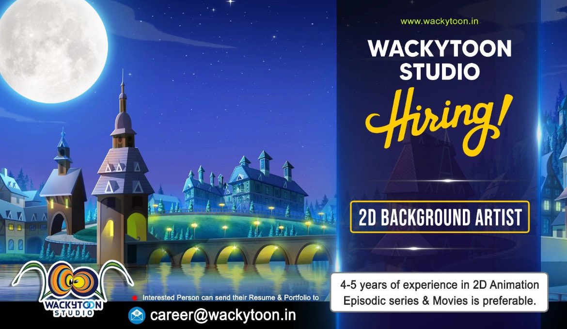 Wackytoon Studio Pvt Ltd is Hiring for 2D Background Artist in #kolkata

#2DBackgound #WeAreHiring #WackytoonStudio