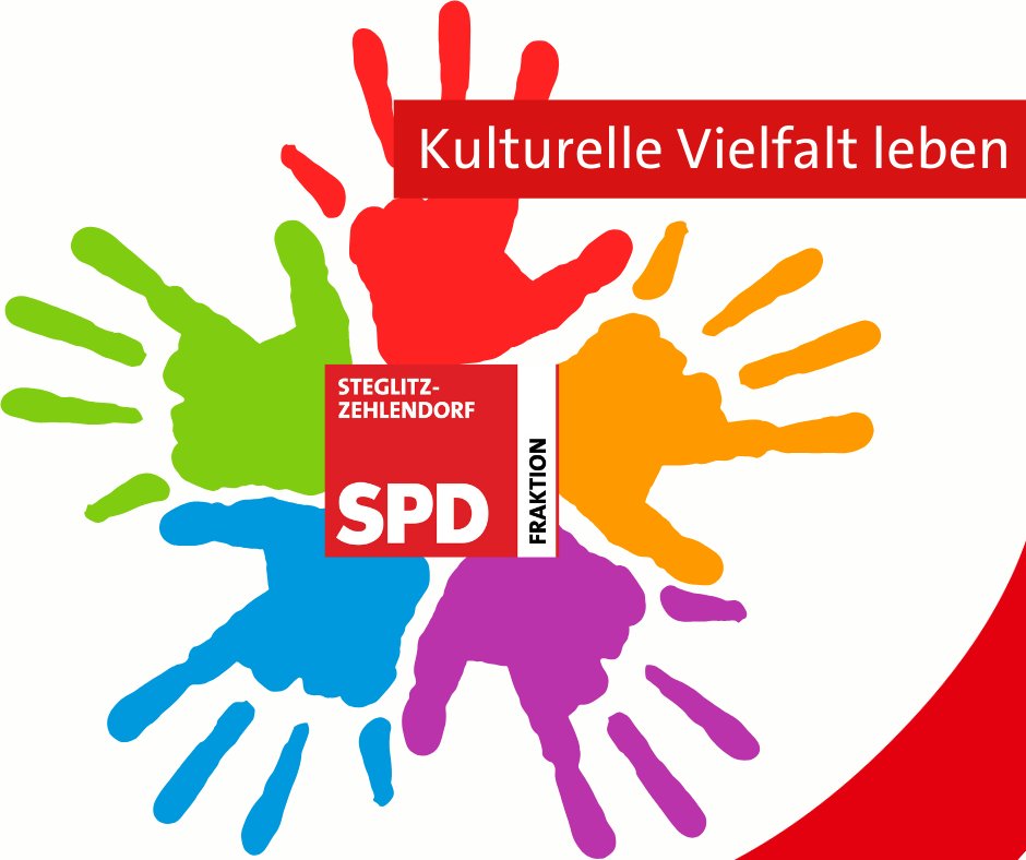 SPDfraktionSZ's tweet photo. Tag der kulturellen Vielfalt zur Vertiefung des Verständnisses für kulturelle Vielfalt. Wir brauchen keine Leitkultur! #spdsz #bvvsz #steglitz #zehlendorf #steze #berlin #berlinsz #lokalpolitik #Gedenktag #Vielfalt #fürSievorOrt @spd_steglitzzehlendorf @spdberlin
@SPD_SZ https://t.co/Nds6SXWP0Y