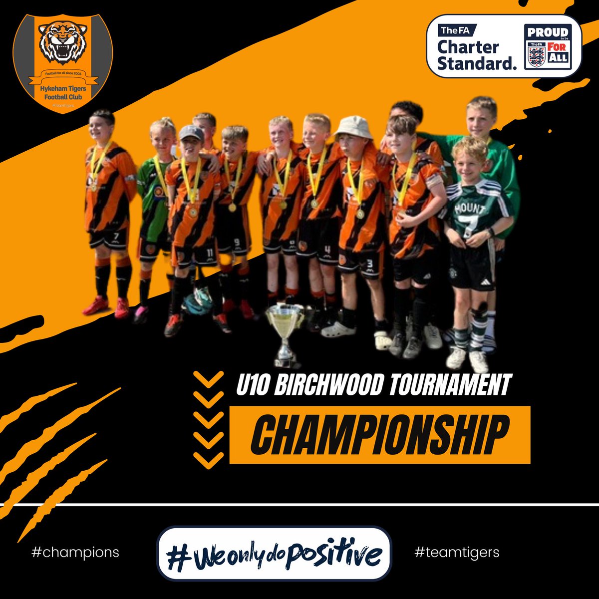 Congratulations to our U10's who were Champions at the Birchwood Tournament. Well done to all involved!
#teamtigers #grassroots #champions