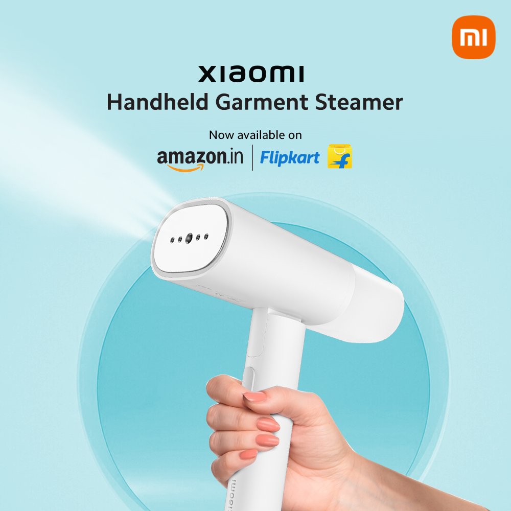 Steam your way through wrinkles with the all-new #XiaomiGarmentSteamer. Now available on @amazonIN and @Flipkart. You don't want to miss this!