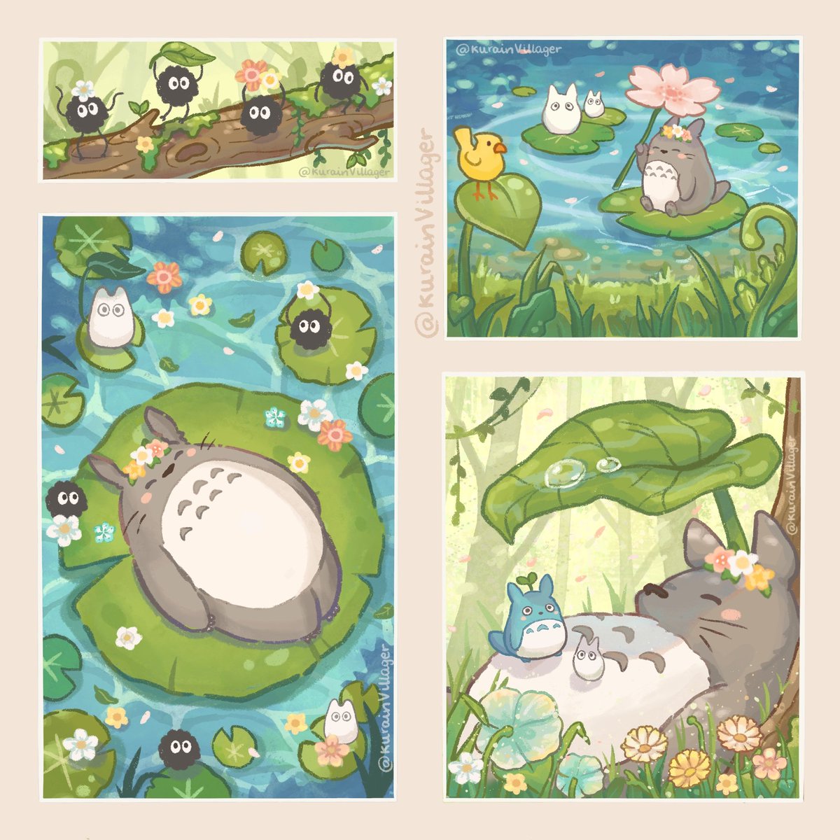 KurainVillager's tweet photo. What have you painted in 2024 so far?

Mostly fan art🌱🌸✨ https://t.co/4doRYFWjDS