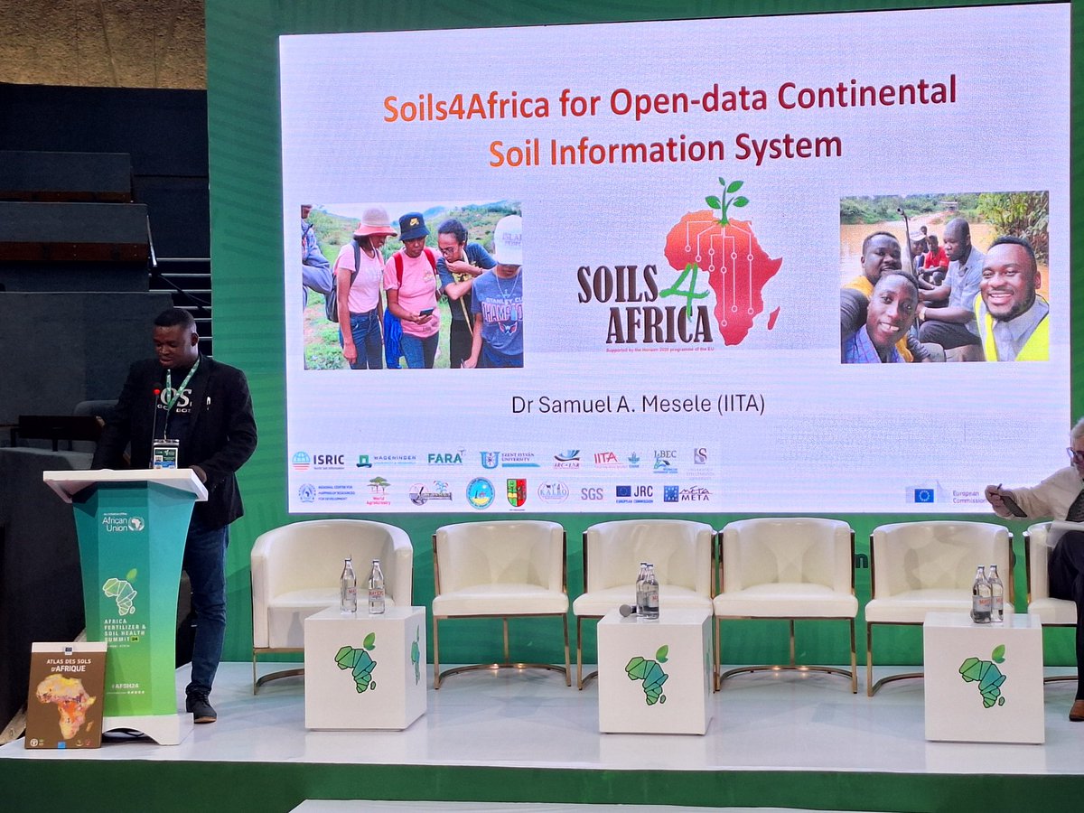 Dr. Mesele presented lessons learned from Soils4Africa at the Africa Fertilizer and Soil Health Summit side event “Monitoring soil health and soil health investments”, organised by the EC, ISRIC – World Soil Information, CIFOR-ICRAF. More : bityl.co/PrRz #AFSH24
