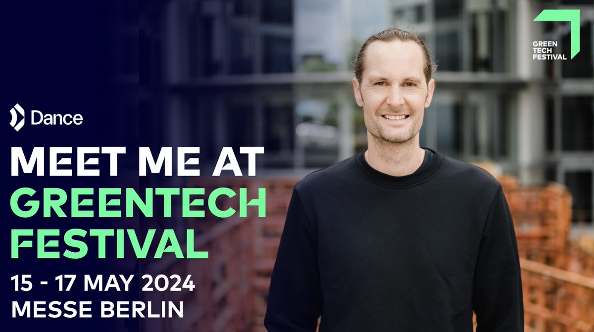 Excited to be speaking about @ridewithdance on the urban mobility panel at the @greentech_fest this Friday. See you there!

📌 Main stage, Messe Berlin
⏱ 12.10pm
📅 Friday, May 17th

#GreenTechFestival #EverybodyDanceNow #UrbanMobility