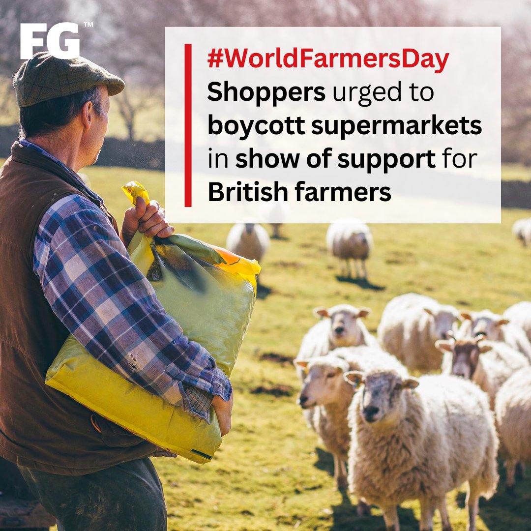 #WorldFarmersDay 💪 Consumers are being urged to boycott supermarkets in a show of support for UK growers and producers as the industry marks World Farmers Day.

Read more 👇
farmersguardian.com/news/4207620/s…

#farming #farmers #BackBritshFarming #supportfarmers #buybritish