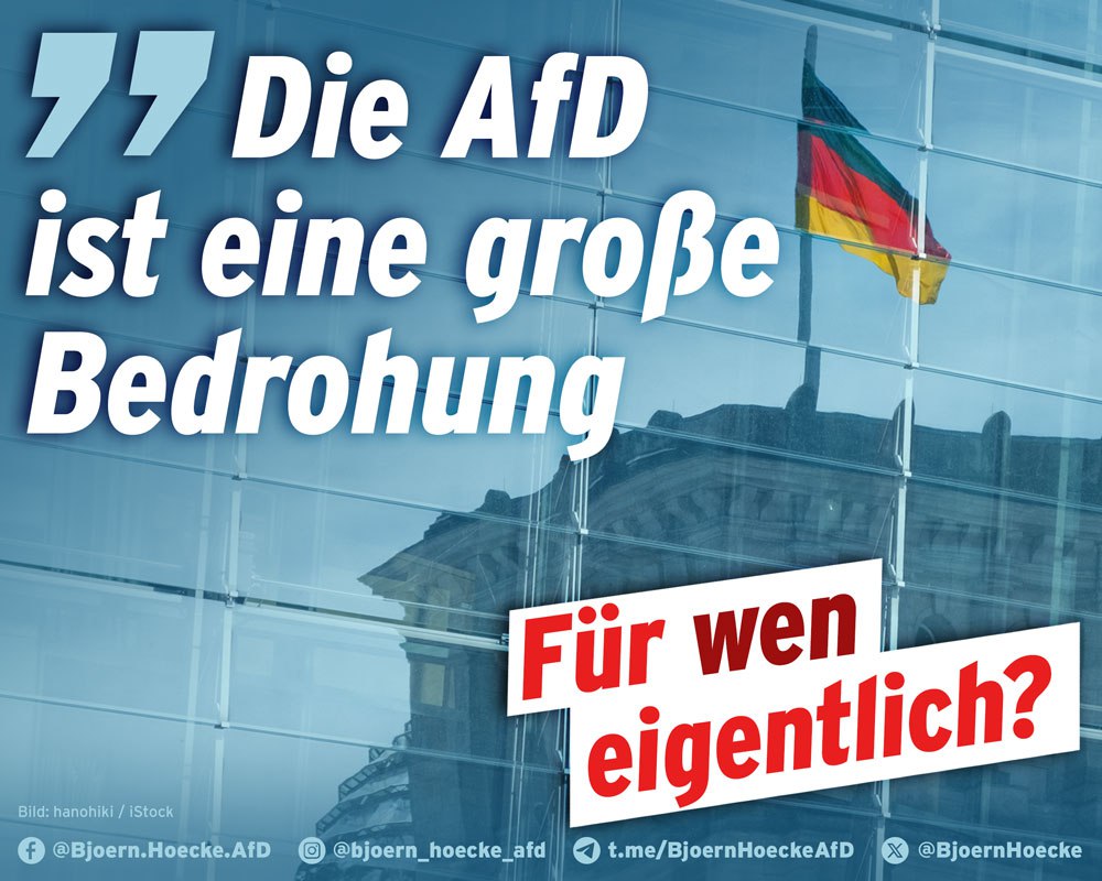 Politisch bekommt man die AfD nicht mehr klein, im Osten schon gar nicht. Nach dem gestrigen Urteil des OVG in Münster, dessen Ausgang eigentlich schon vorher klar war, plant der #CDU-Politiker #Wanderwitz einen Antrag auf ein #Verbotsverfahren gegen die #AfD!