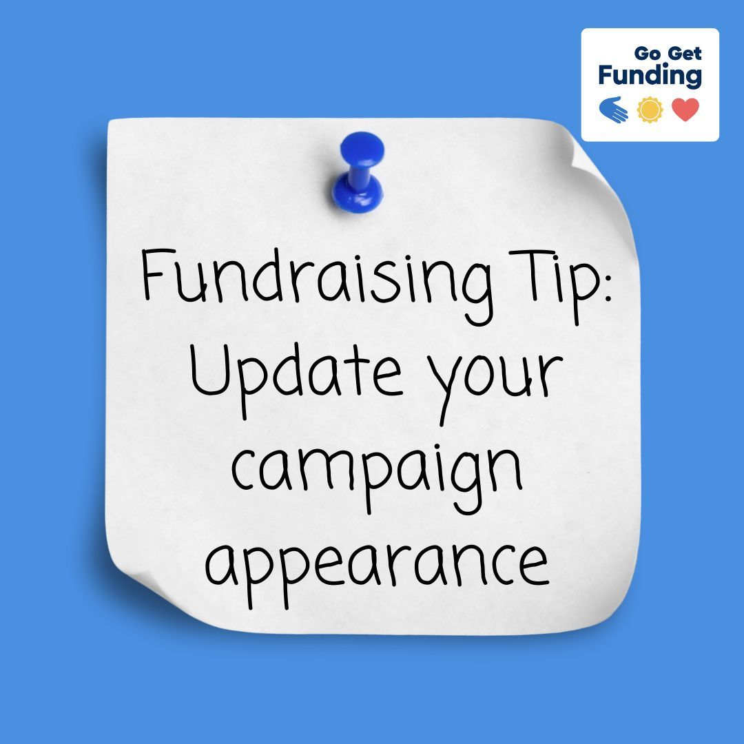 If your campaign has been running for a while, it may be time for a freshen up. Consider adding new images, updating your appeal and even considering adding or removing rewards

#fundraisingtips #updateyourcampaign #waystoimproveyourcampaign #fundraisingstrategy