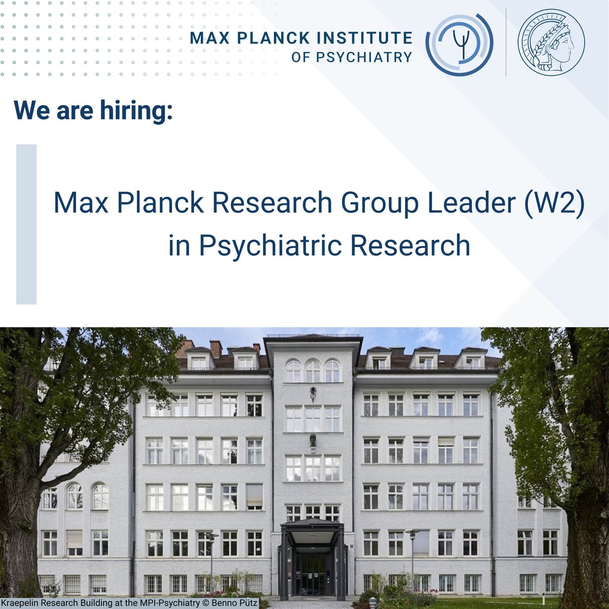 Max Planck Institute of Psychiatry (@mpi_psychiatry) on Twitter photo 📢 We are #hiring! If you would like to spearhead innovative translational research projects in psychiatry, come and join us at the <a href="/mpi_psychiatry/">Max Planck Institute of Psychiatry</a>. We look forward to your application! 👇
💼mpg.de/21903198
🔗applications-w2.imprs-tp.mpg.de
⌛️ 23. June 2024 🔃Please retweet! 📢 We are #hiring! If you would like to spearhead innovative translational research projects in psychiatry, come and join us at the <a href="/mpi_psychiatry/">Max Planck Institute of Psychiatry</a>. We look forward to your application! 👇
💼mpg.de/21903198
🔗applications-w2.imprs-tp.mpg.de
⌛️ 23. June 2024 🔃Please retweet!