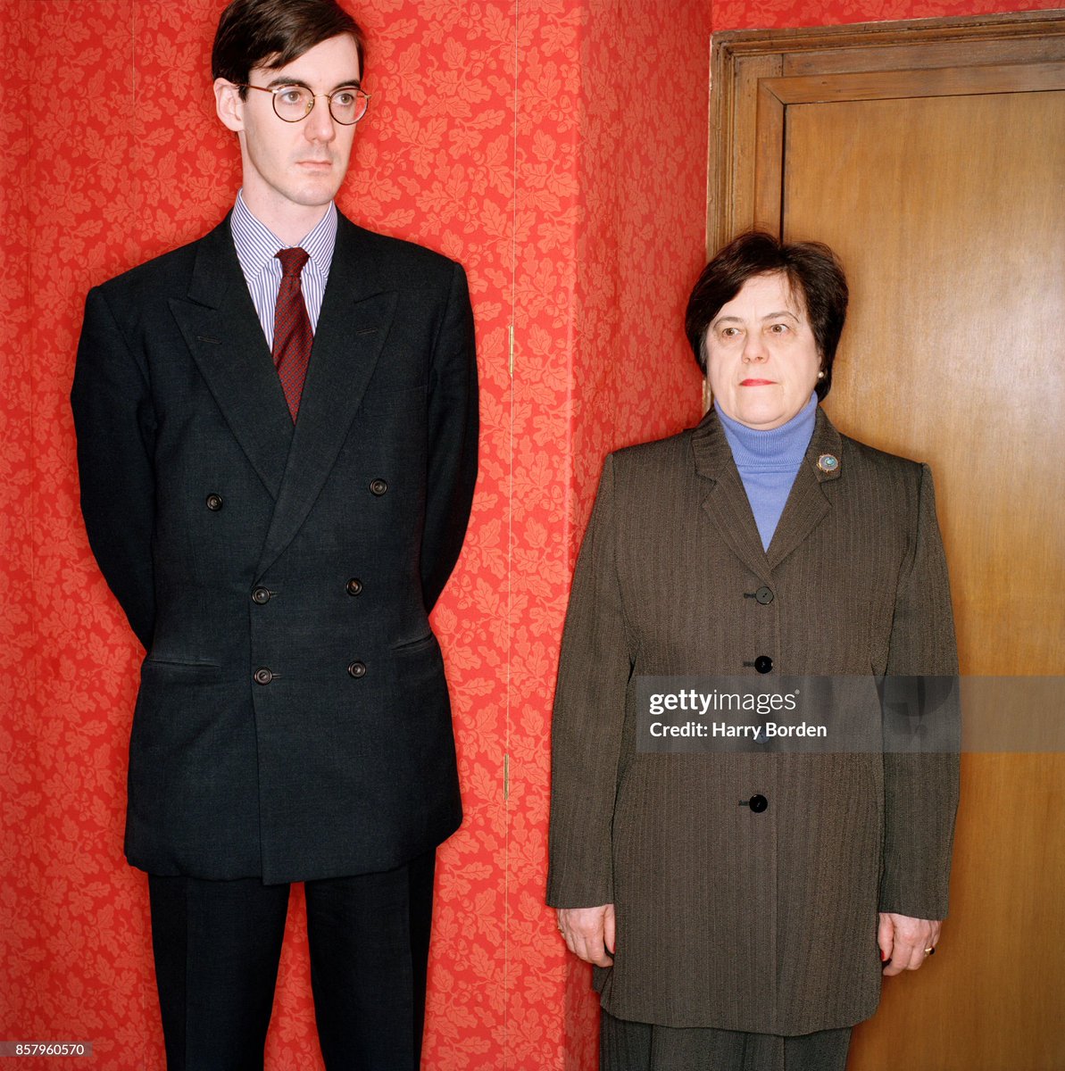 Conservative politician is photographed for Night and Day magazine with his nanny Veronica Crook (2000)