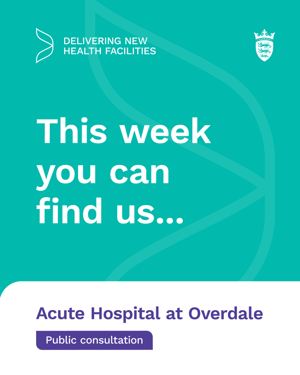 Come along to one of our pop-up events this week to learn about the new Acute Hospital at Overdale and ask any questions
📅  14, 15, 16 May 11am–4pm
📅  16 May 6pm–8pm
📍 St Helier Town Hall
 
📅 17 May, 9:30am–12:30pm
📍 Communicare St Brelade
 
More info gov.je/NHFP