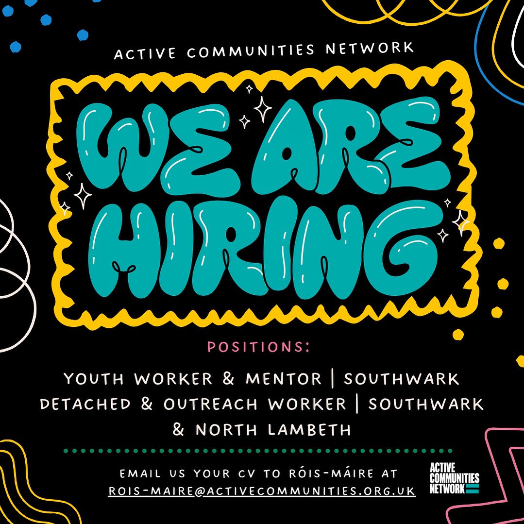 **WE ARE HIRING** Are you passionate about making a difference in lives of young people in #Southwark & #Lambeth? Do you enjoy engaging with young people in their communities? If so, we have two new exciting job opportunities that might be perfect for you! Link in Bio #Youthwork