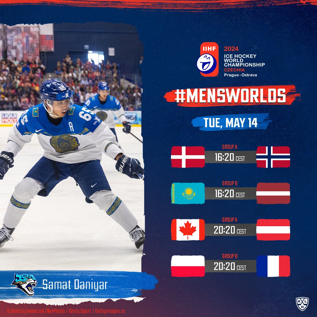 Kazakhstan will face Latvia in their 3rd game at 2024 IIHF #MensWorlds.