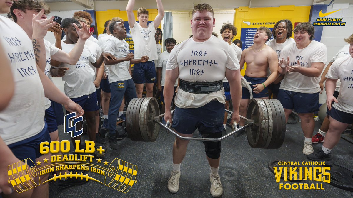 Proud of our guys on Day 1 of our Lift-A-Thon! The room was electric and we fed off one another! It was great to see all the hard work put in the past 4-5 Months! Have to FINISH on Day 2 Wednesday! @PCC_FOOTBALL @Aamacurak #IronSharpensIron 🏋🏽⛓️ #RollVikes #MenofCentral
