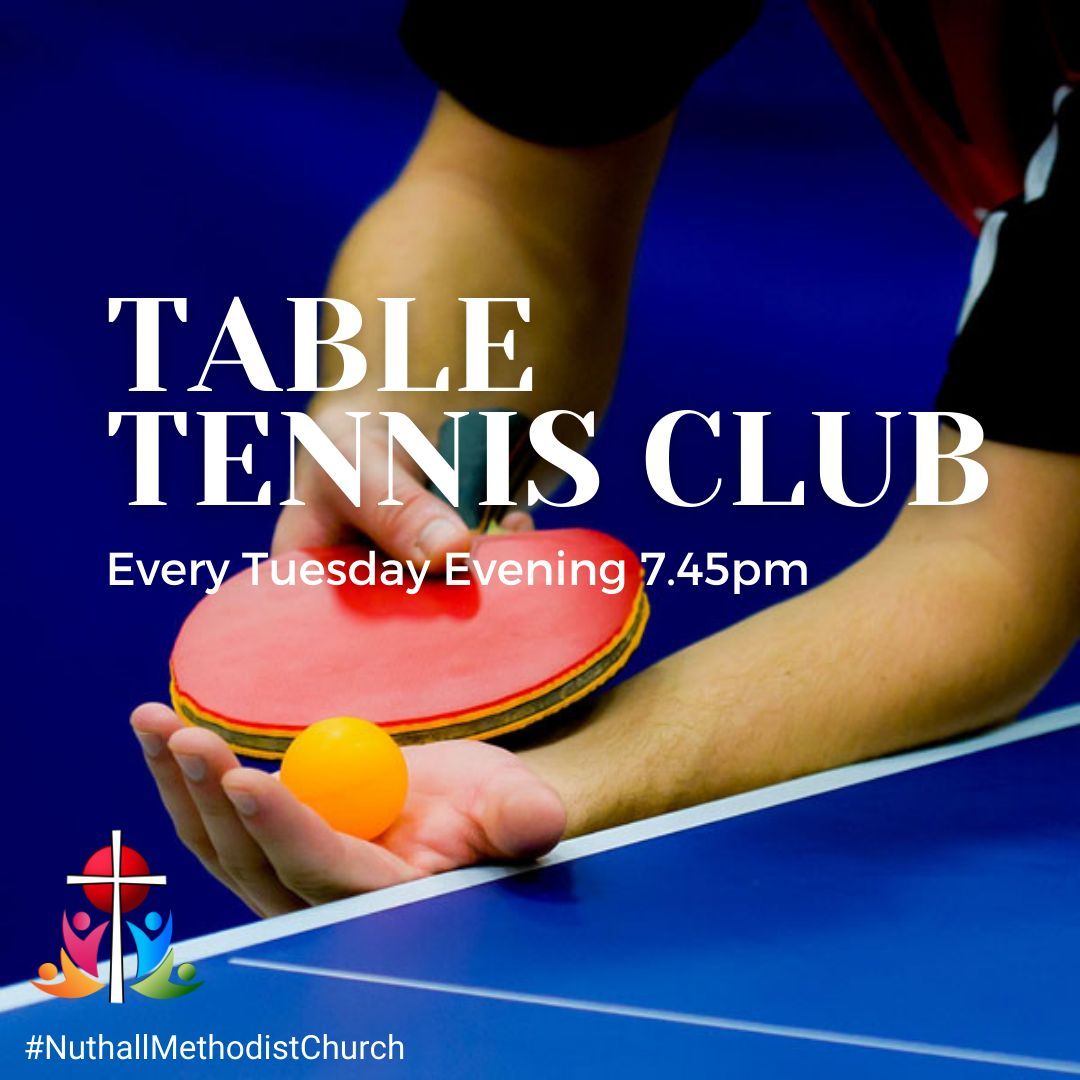 Women's Fellowship meet at 2.30pm today followed by Table Tennis 🏓 at 7.45pm. All are welcome here at ##NuthallMethodistChurch