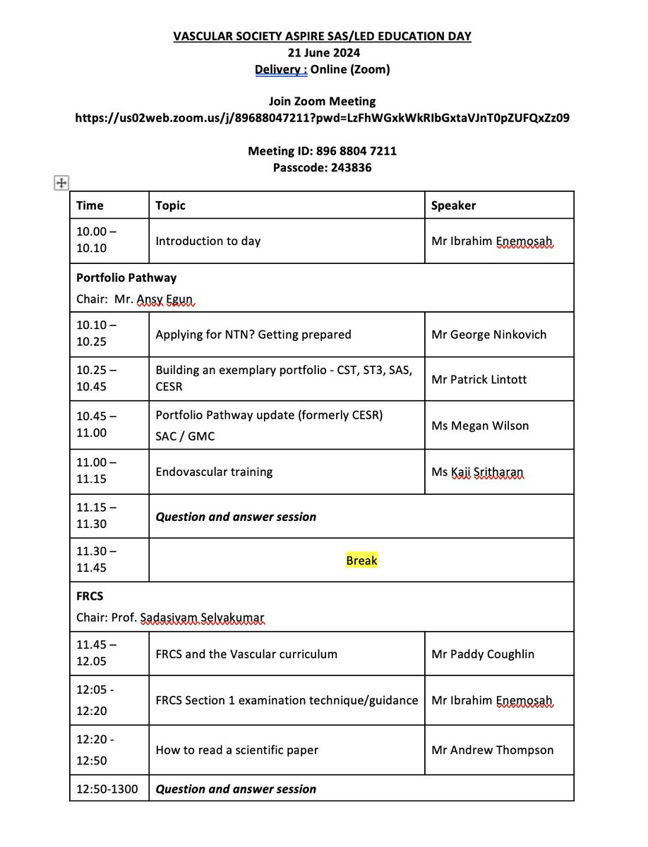 More details on the forthcoming SAS / LED online training day on the 21st June.