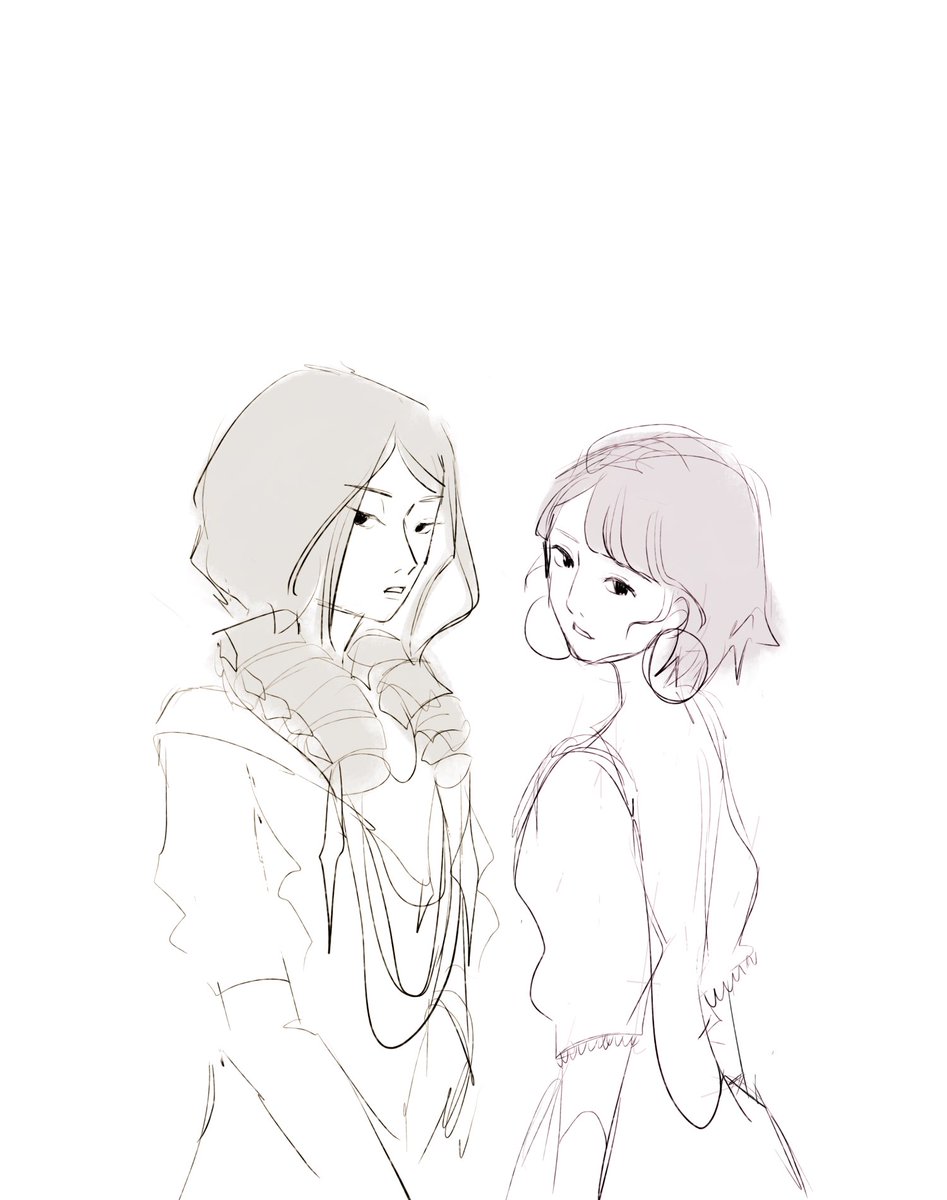 : ̗̀➛ 🪡

flowerduo in some fancy clothes and new hairstyles ˘͈ᵕ˘͈
#krewfanart