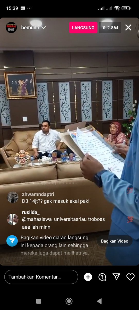 Ya allah unri, kampus ga seberapa tapi ukt mahalnya di atas rata rata:(((
Angkatan 24 bener' Di ombang ambing oleh unri 
Makasih buat kakak'🤎🤎🤎🤎🤎