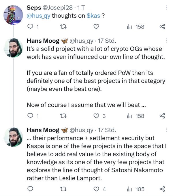 You don’t have to listen to anons about #kaspa let experts from other coins tell you about the academics behind it👇 even $eth is based on their old work(GHOST) See what the pioneers of DAG based protocols are doing on $kas $iota $near $qubic $inj $hbar $ftm $fil $ondo $rndr