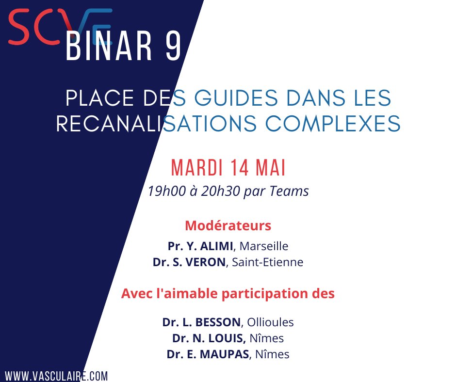 SCVE_fr's tweet image. Ce soir, ne ratez pas le dernier webinar de la saison ! SCVEbinar#9 : Place des guides dans les recanalisations complexes Mardi 14 mai à 19h via Teams Lien de connexion : teams.microsoft.com/l/meetup-join/…