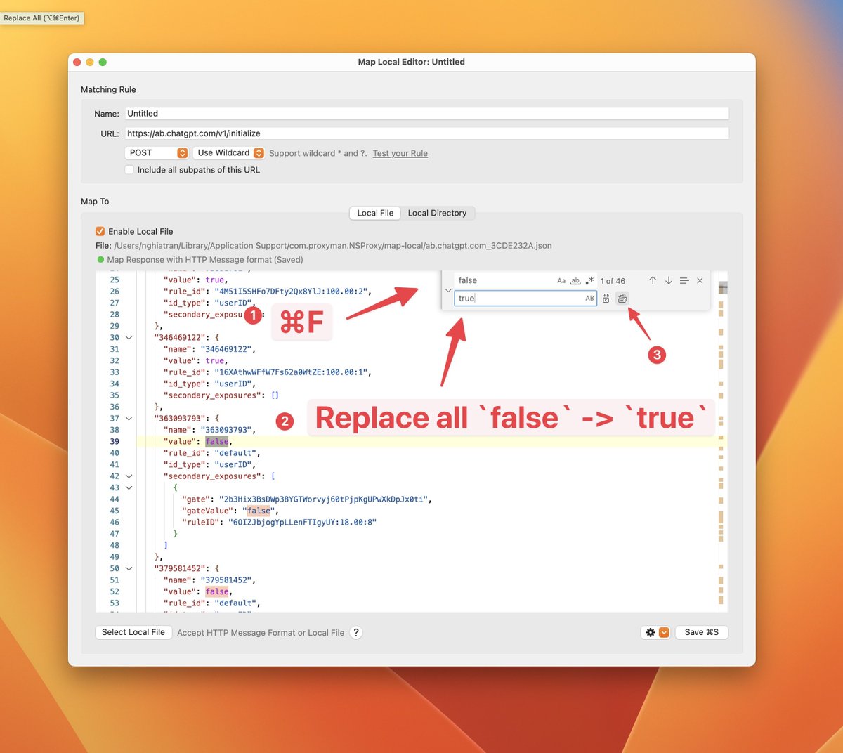 Mac os免费使用gpt4o方法: 姐夫实测家里的mac mini和mac book皆可行：
1.下载 ChatGPT Mac: persistent.oaistatic.com/sidekick/publi…
2.下载Proxyman for macOS: proxyman.io
3. 登陆GPT，这时候会被拒绝，说还没有提供gpt mac的权限给你的账户.不用管它。
4.打开proxyman