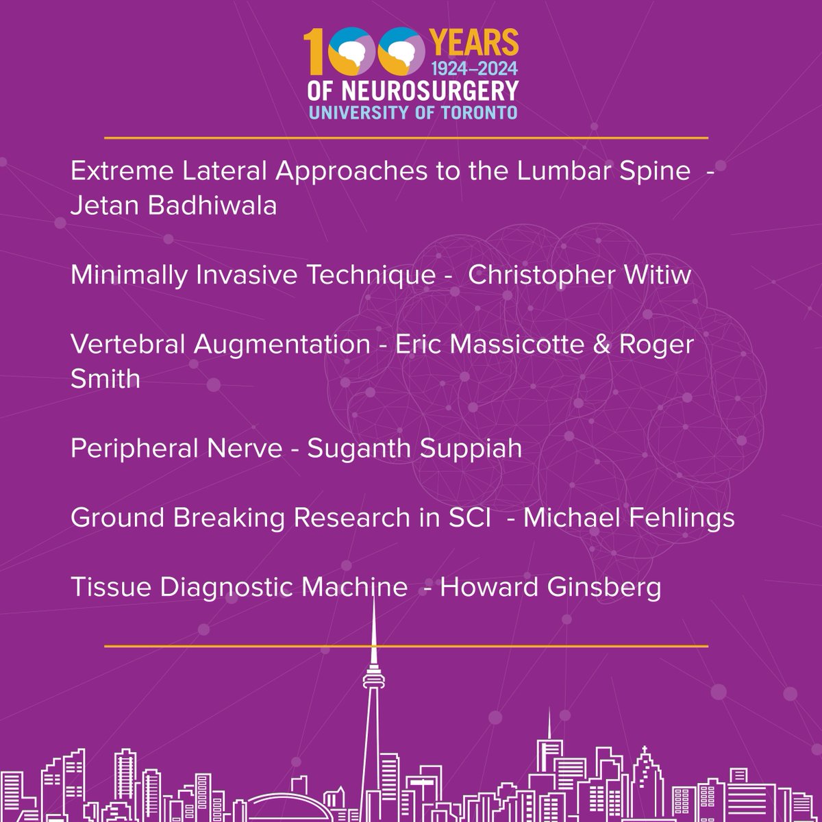 Next Wednesday we will be hosting the #Spine and #PeripheralNerve Special Topics Course, featuring @jetanbadhiwala, @cwitiw, @DrMassicotte, Roger Smith, @SuganthSuppiah, @DrFehlings, and Howard Ginsberg! There’s still time to register: bit.ly/3UDAJwR