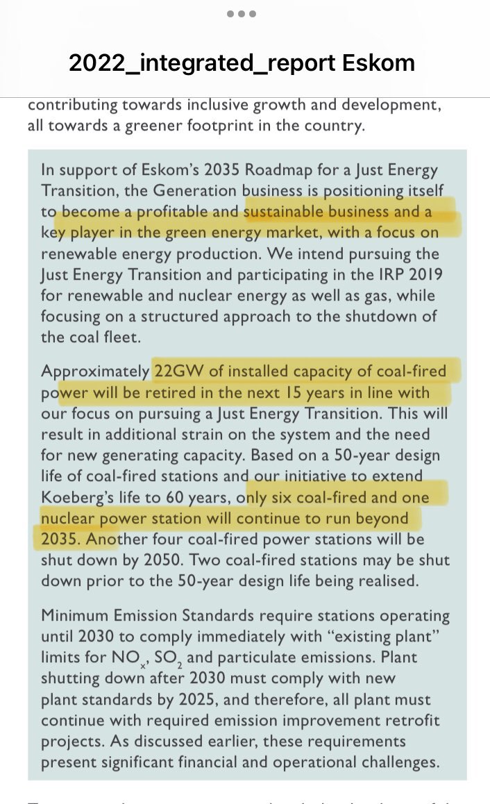 SHOCKING | ENERGY SECURITY | 

📍In 2022 Andre De Ruyters management at Eskom planned to shut down 9 of 15 coal power stations and procure more power from IPPs solar and wind. 

⚠️ Therefore they did not perform quality maintenance on the coal power plants because they planned to