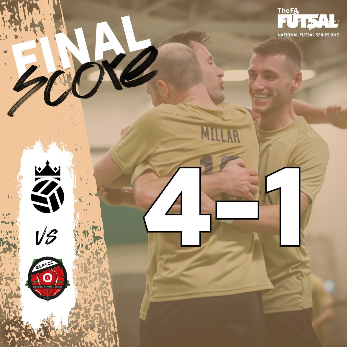 A great win for our Men’s T1 side against @BFC_futsalclub in the @FA_NFS semi-final means that it is advantage Blooms at halfway stage of the draw. We’re looking forward to a belter of a second leg this Sunday! ⚽️ #bloomsburyfutsal #nationalfutsalleague #futsal