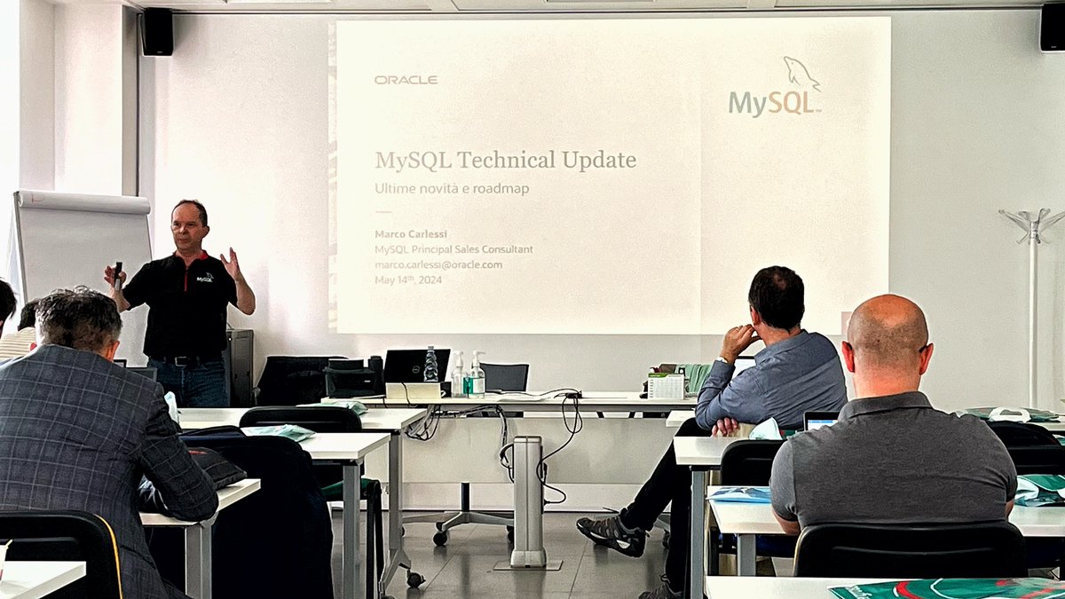 lbonesini's tweet image. MySQL and MySQL HeatWave Enablement Partner Day at Computer Gross with Marco Carlessi, Marco Aiello, Andra Cazacu, Luca Bonesini, Marco Tabolli
#oracle #mysql #mysqlheatwave #heatwave #oci #sql #analytics #lakehouse #machinelearning #computergross #partner